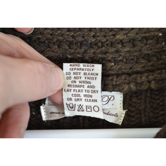 Max Studio MSSP Women's Medium Brown Lambswool Long Cardigan Sweater - Picture 8 of 13